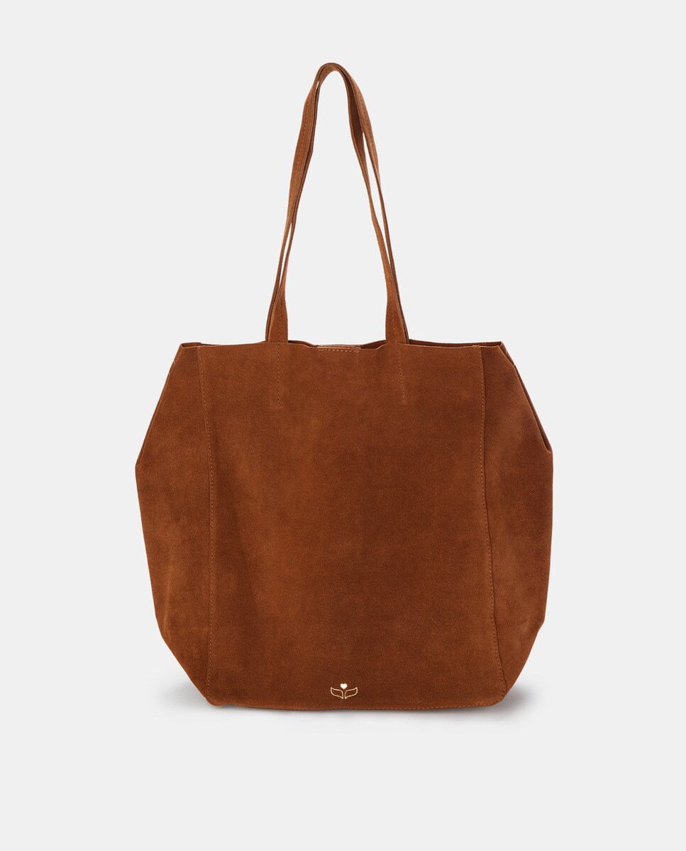 Sac cabas croûte de cuir