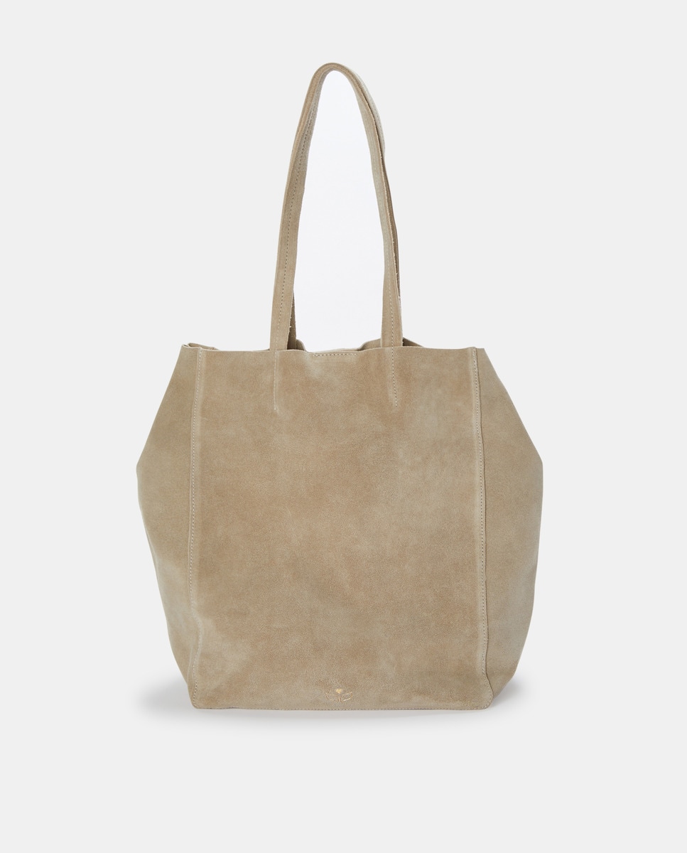 Sac cabas croûte de cuir