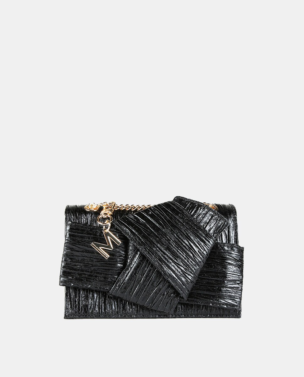 Sac à bandoulière moyen de soirée avec n?ud sur le devant