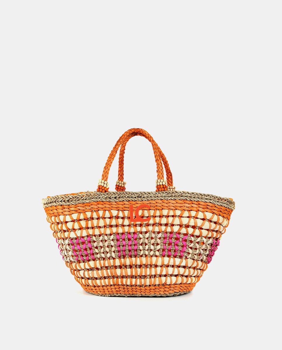 Grand sac cabas avec logo devant et liens de fermeture