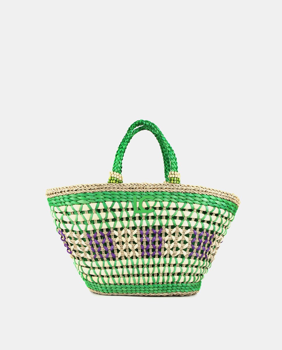 Grand sac cabas avec logo devant et liens de fermeture