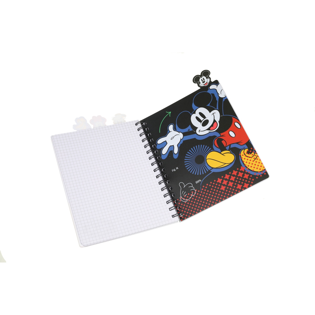 Cuaderno espiral con divisores 80 g 100 hojas Mickey Mouse Coolpack Surtido-7