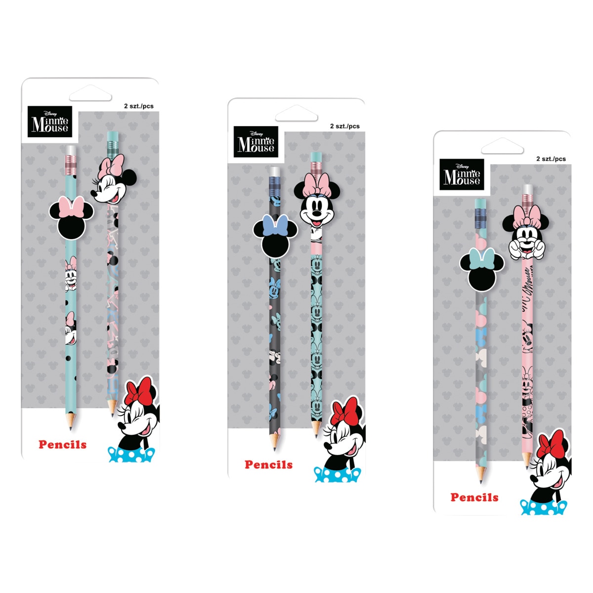Lapiceros HB con borrador Minnie Mouse Coolpack Surtido-1