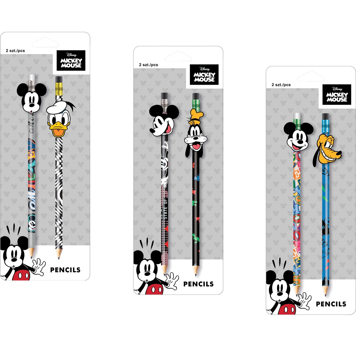 Lapiceros HB con borrador Mickey Mouse Coolpack Surtido-1