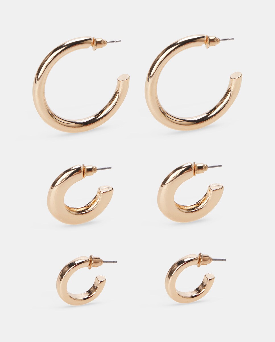 Lot de trois paires de créoles