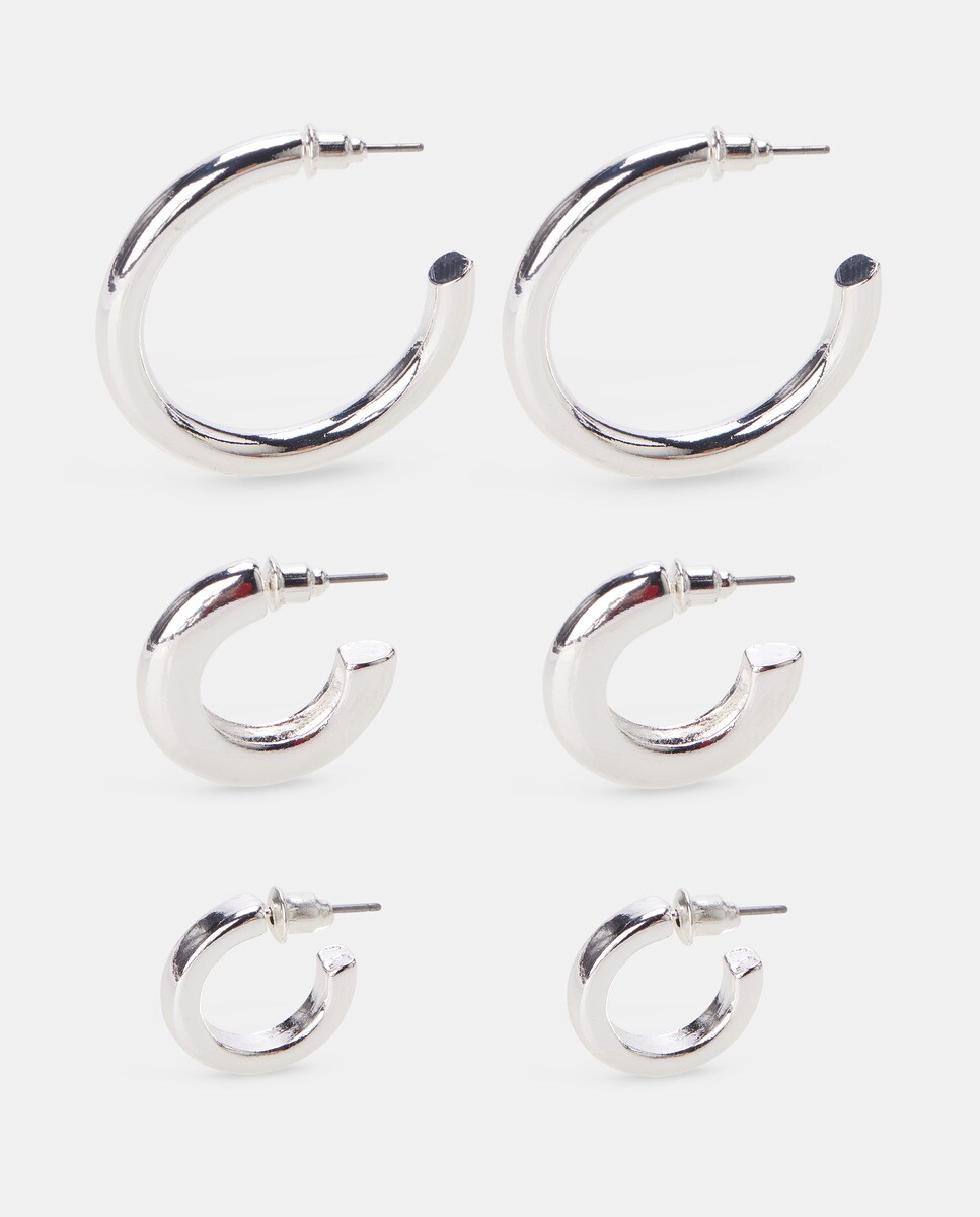 Lot de trois paires de créoles