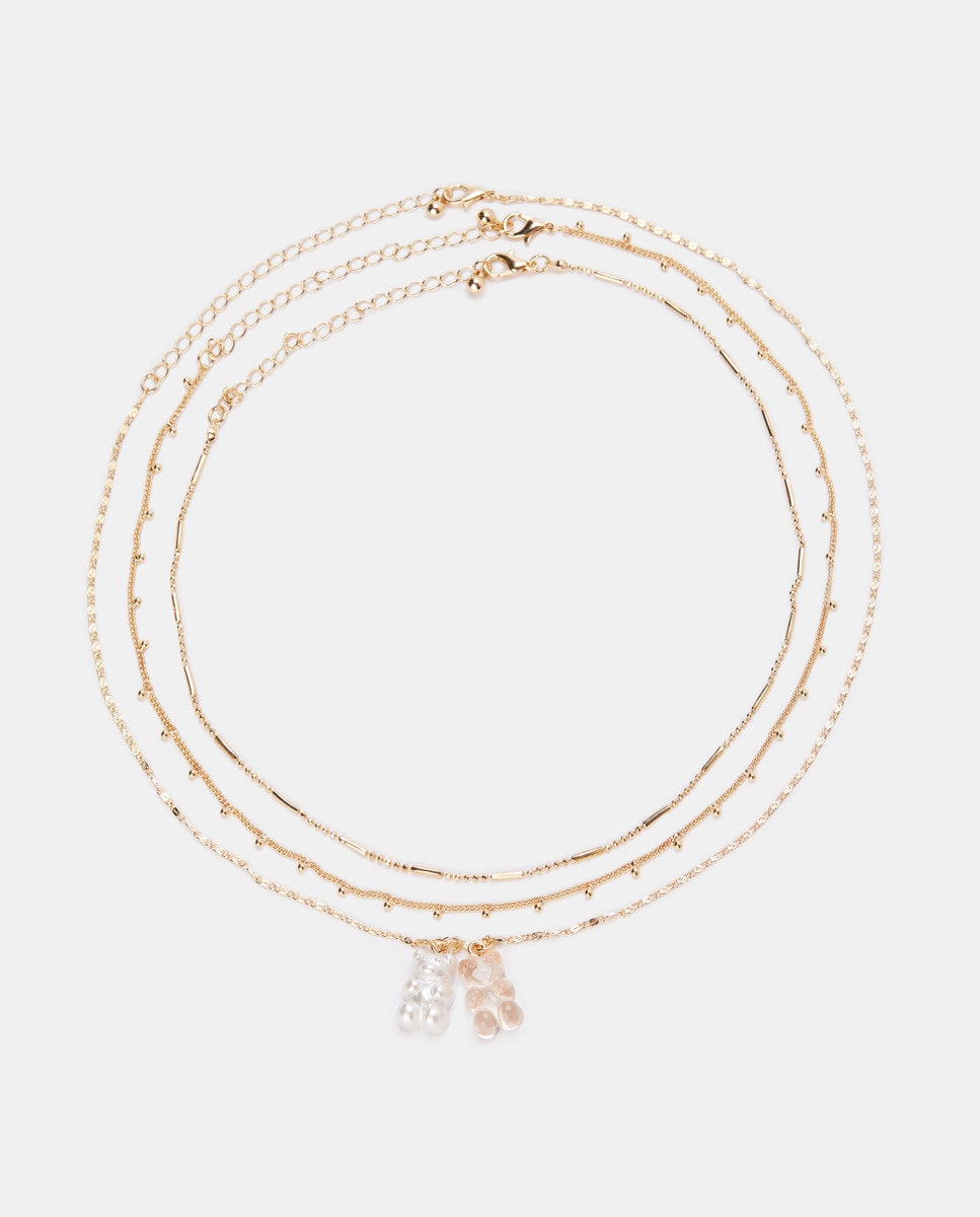 Lot chaînes charms ourson