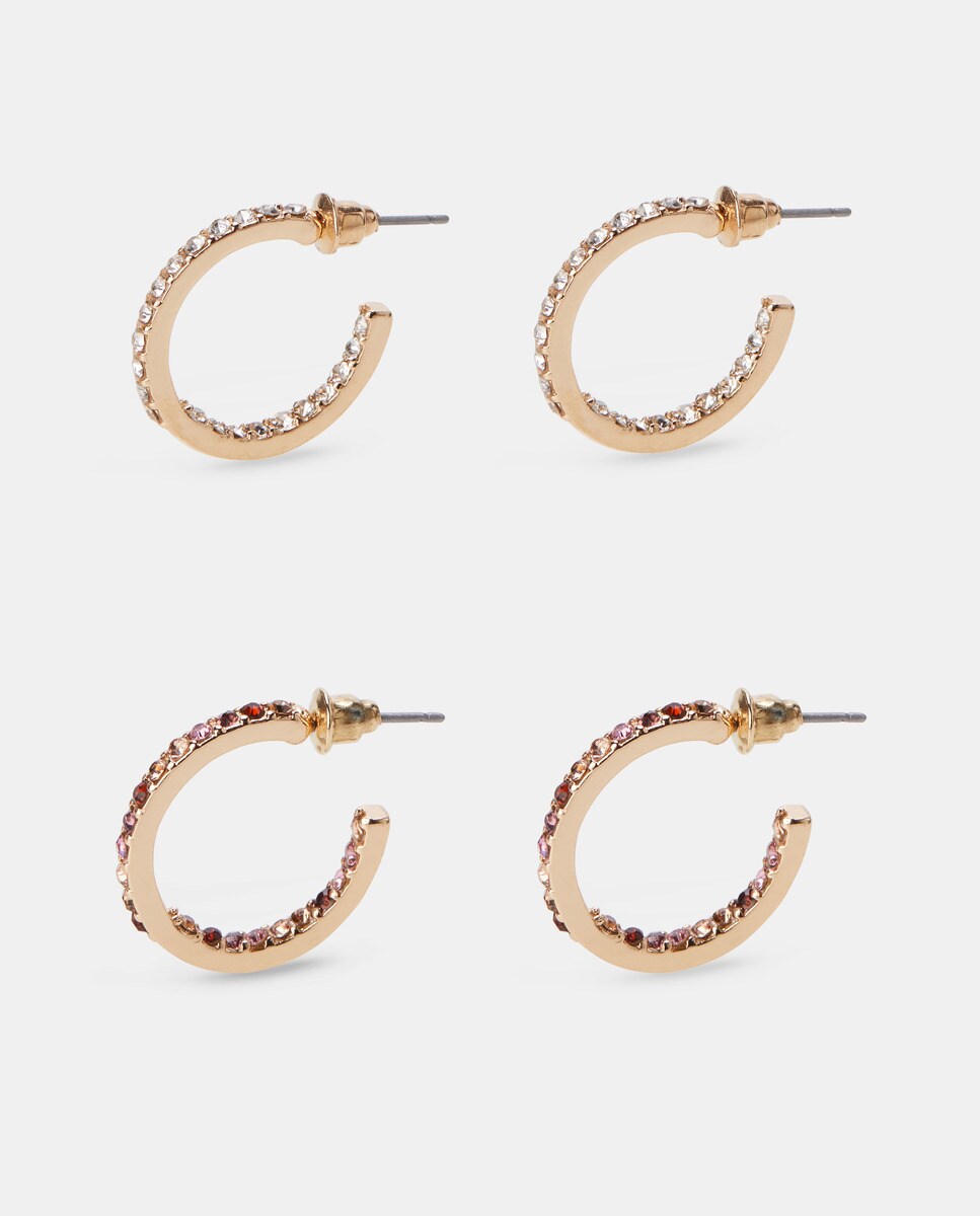 Lot deux paires créoles brillants