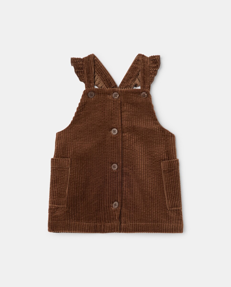 Robe salopette côtelé