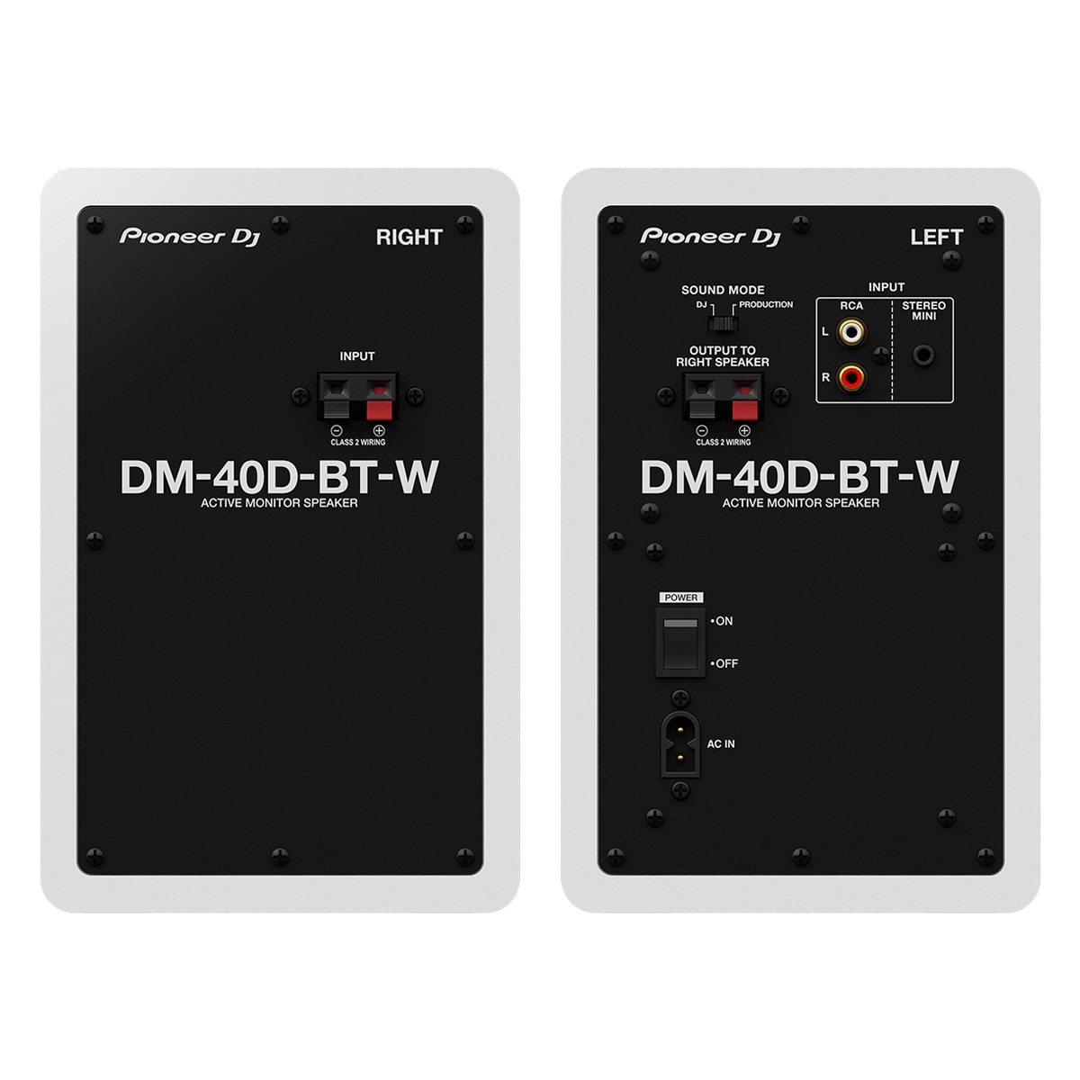 Altavoces activos Pioneer DJ DM-40D-BT-W de 4" con Bluetooth (Blanco) Blanco-3