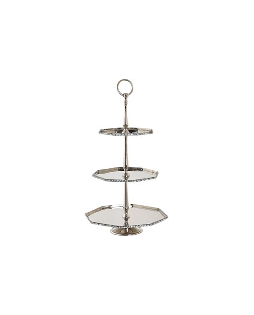 Imagen 0 de Centro mesa aluminio 28x28x47 plateado