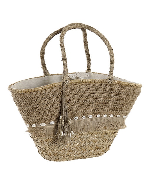 Imagen 0 de Bolso seagrass jute 53x15x51,5 40942,5 conchas