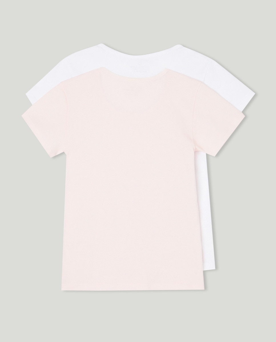 Pack de 2 T-Shirts de Manga Curta Rosa-2