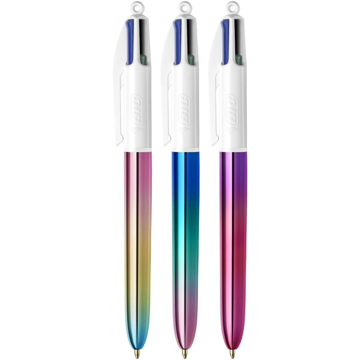 Pack de 3 bolígrafos 4 colores gradient punta media BIC Multicolor-2