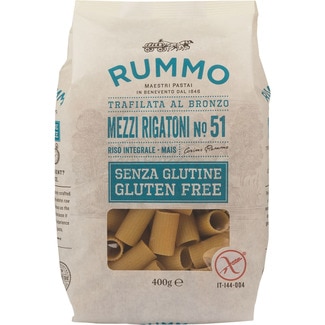 mezzi rigatoni sin gluten paquete 400 g - Rummo