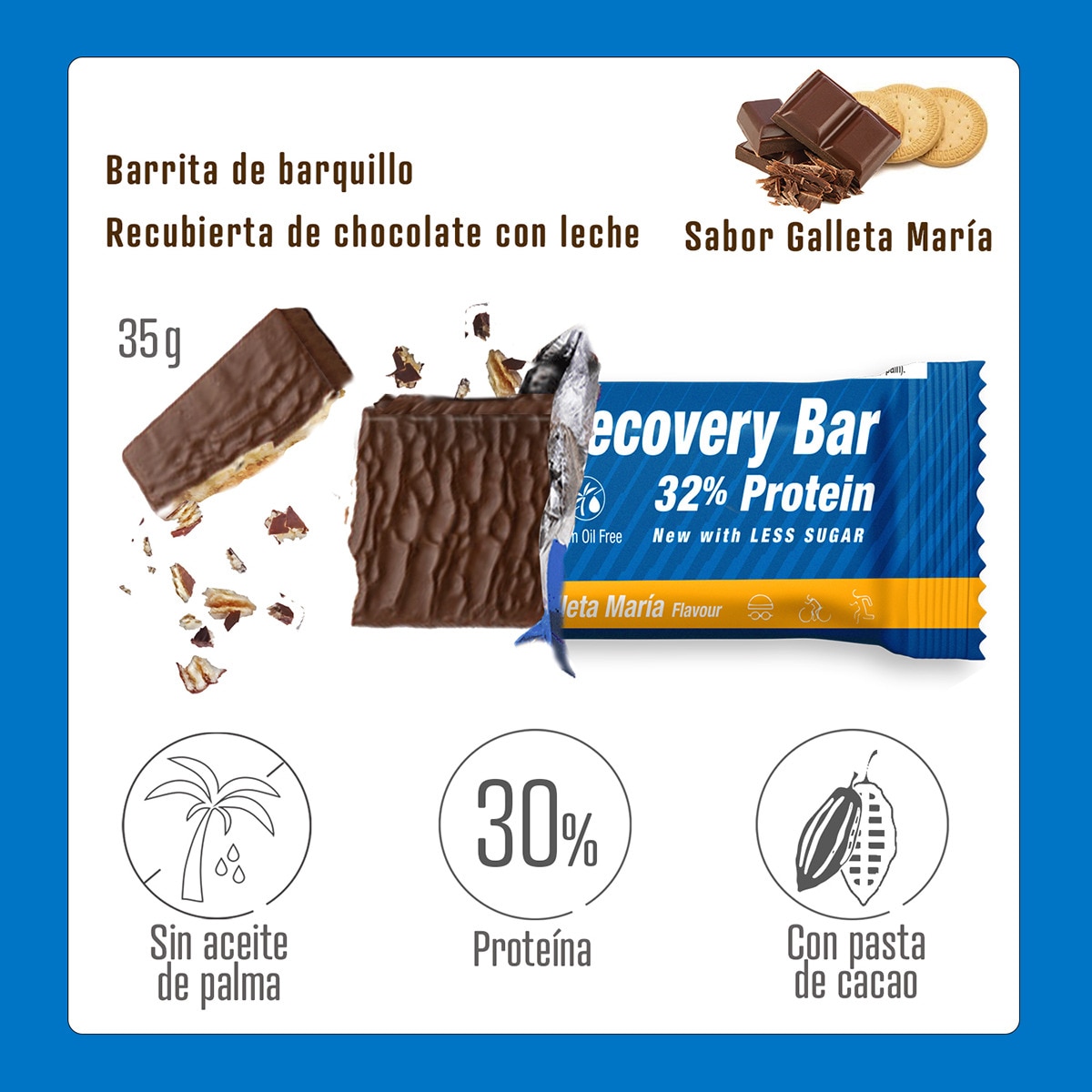 Barra de Proteínas 32% Sabor Bolacha Maria 2