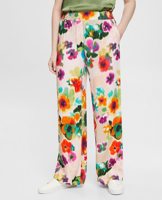 Imagen 0 de Pantalón viscosa de mujer ancho estampado