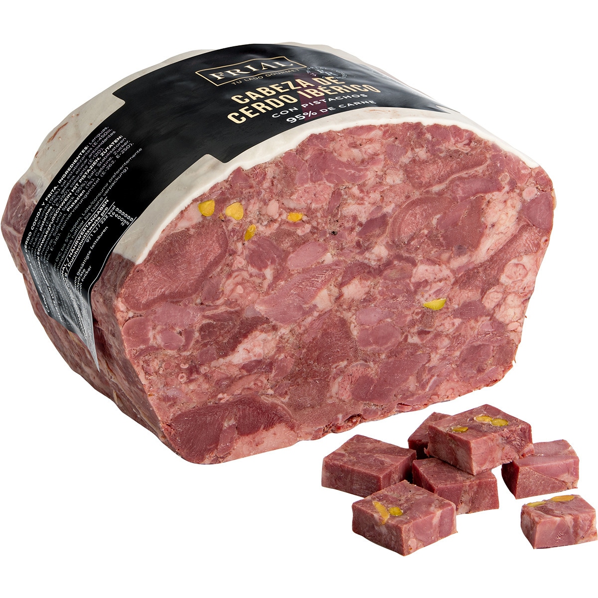 cabeza de cerdo ibérico con pistachos