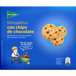 mini cookies con chips de chocolate bolsa 160 g - El Corte Ingles