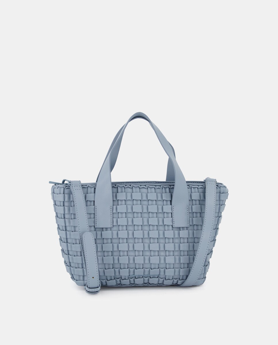 Sac tote à carreaux gravés avec bandoulière