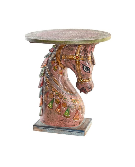 Imagen 0 de Mesita auxiliar mango 39x39x47 caballo envejecido