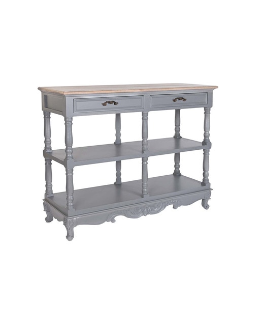 Imagen 0 de Buffet paulownia mdf 117x39x89 2 cajones gris
