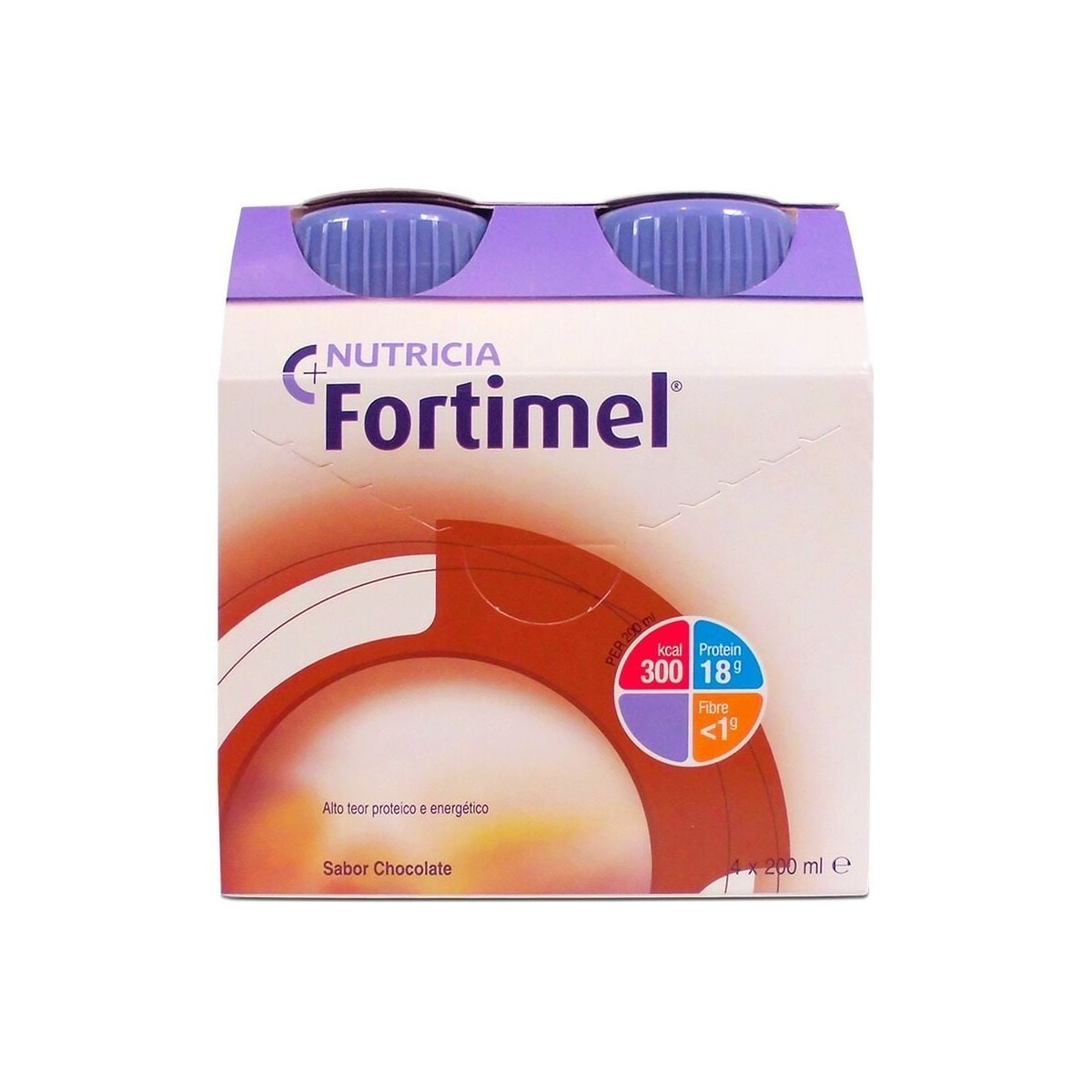 Imagem 0 de Suplemento Alimentar Nutricional Fortimel Chocolate - 4x200 ml