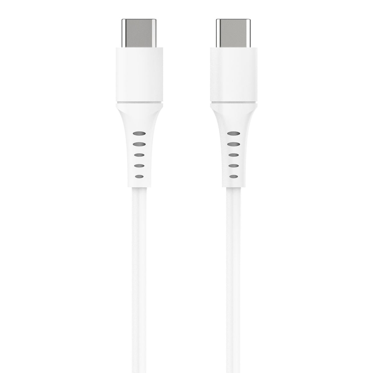 Cargador de pared blanco Inves LT-361C15 USB Dual + cable USB-C a USB-C 1,5 m Blanco-2