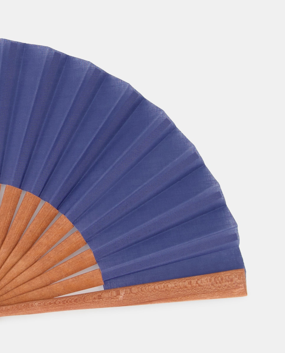 Leque em Madeira - Castanho Azul-marinho-3