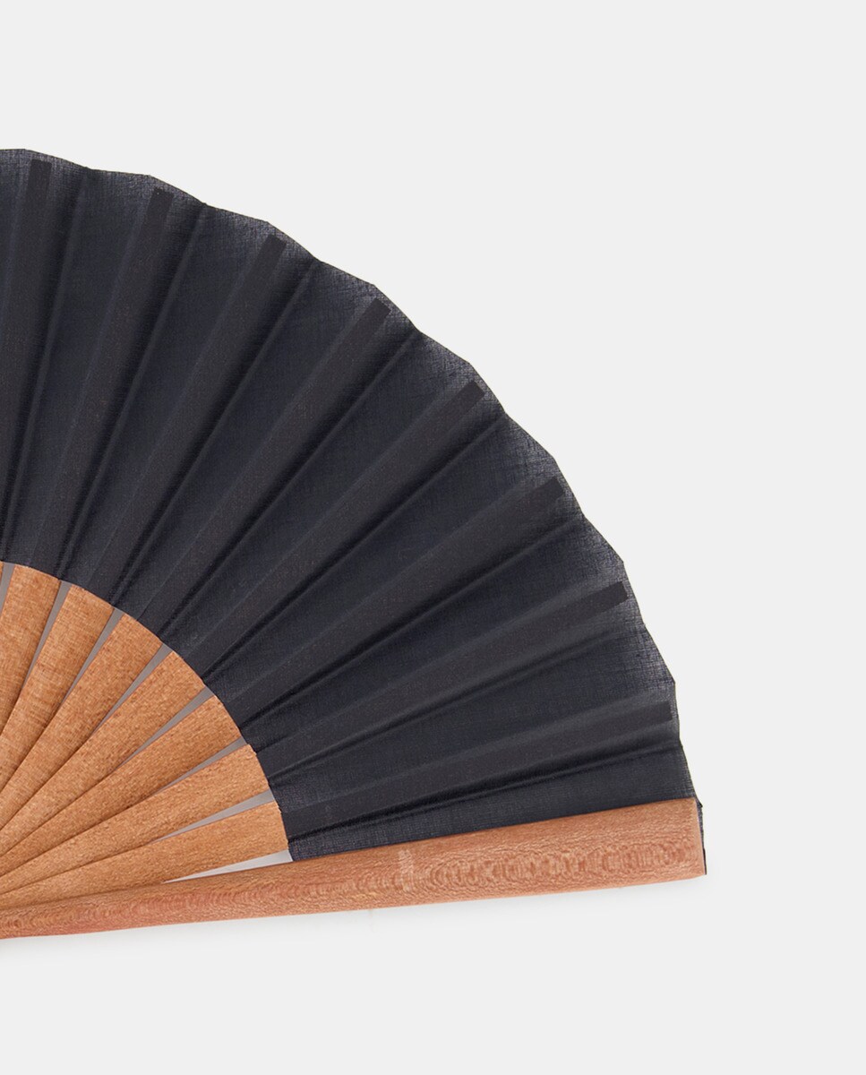 Leque em Madeira - Castanho Preto-2