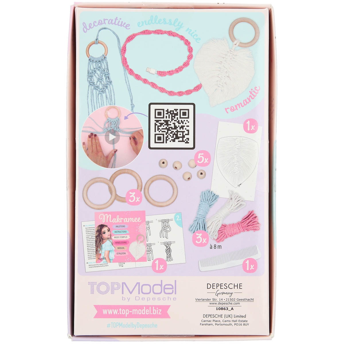 Macramé craft set TOPModel Depesche 7