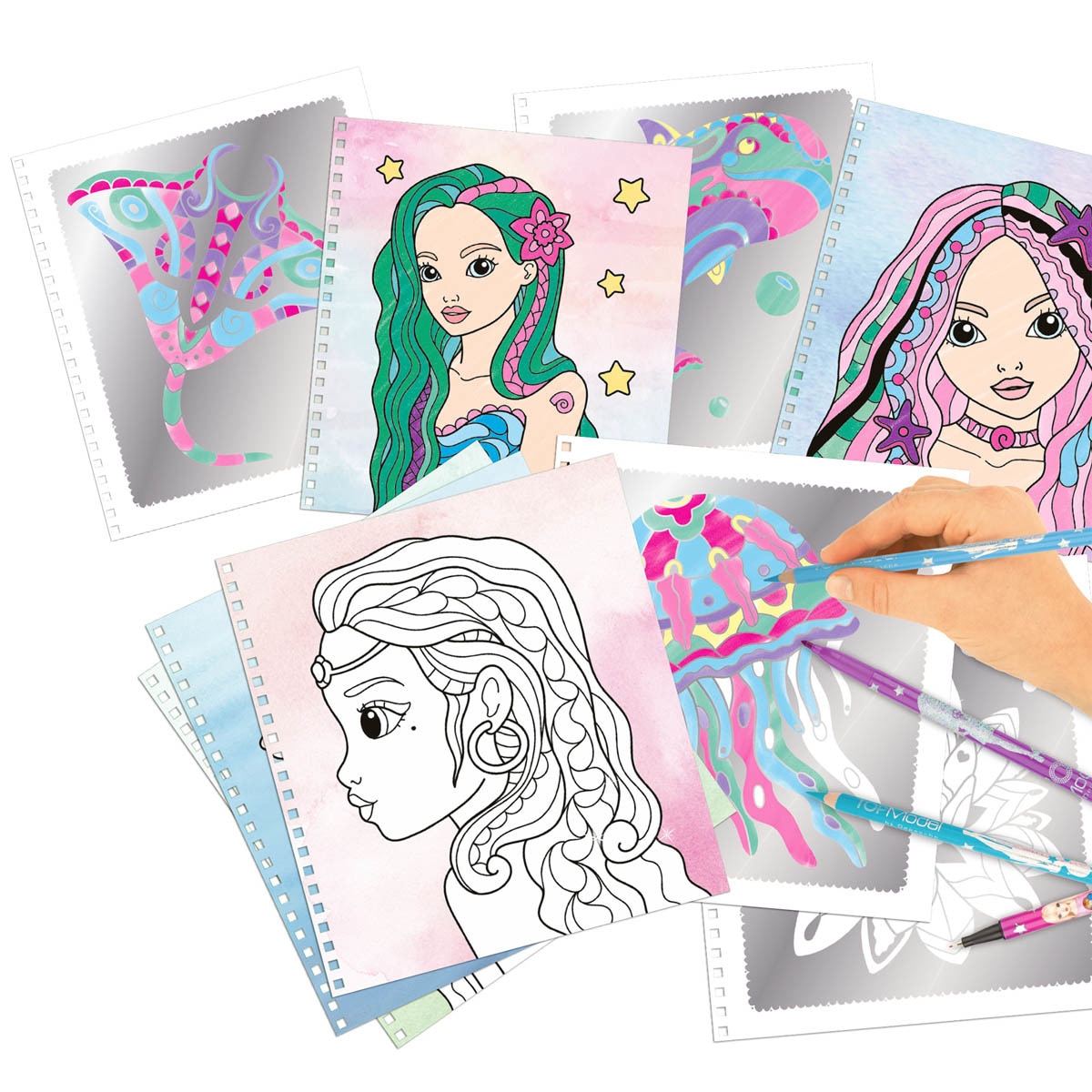 Colouring book silver art TOPModel Depesche 3