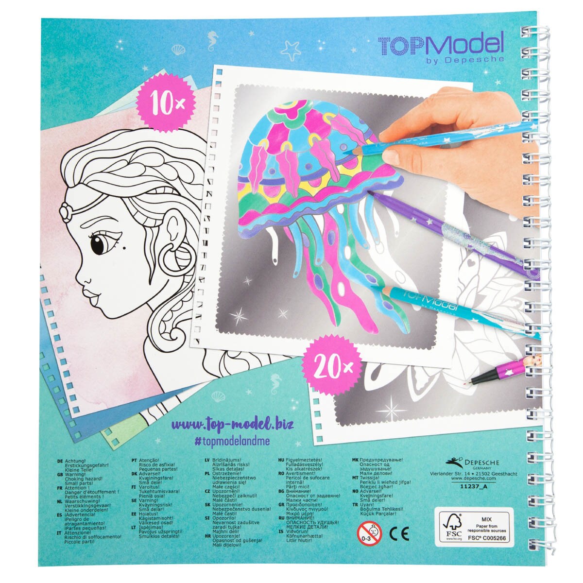 Colouring book silver art TOPModel Depesche 4