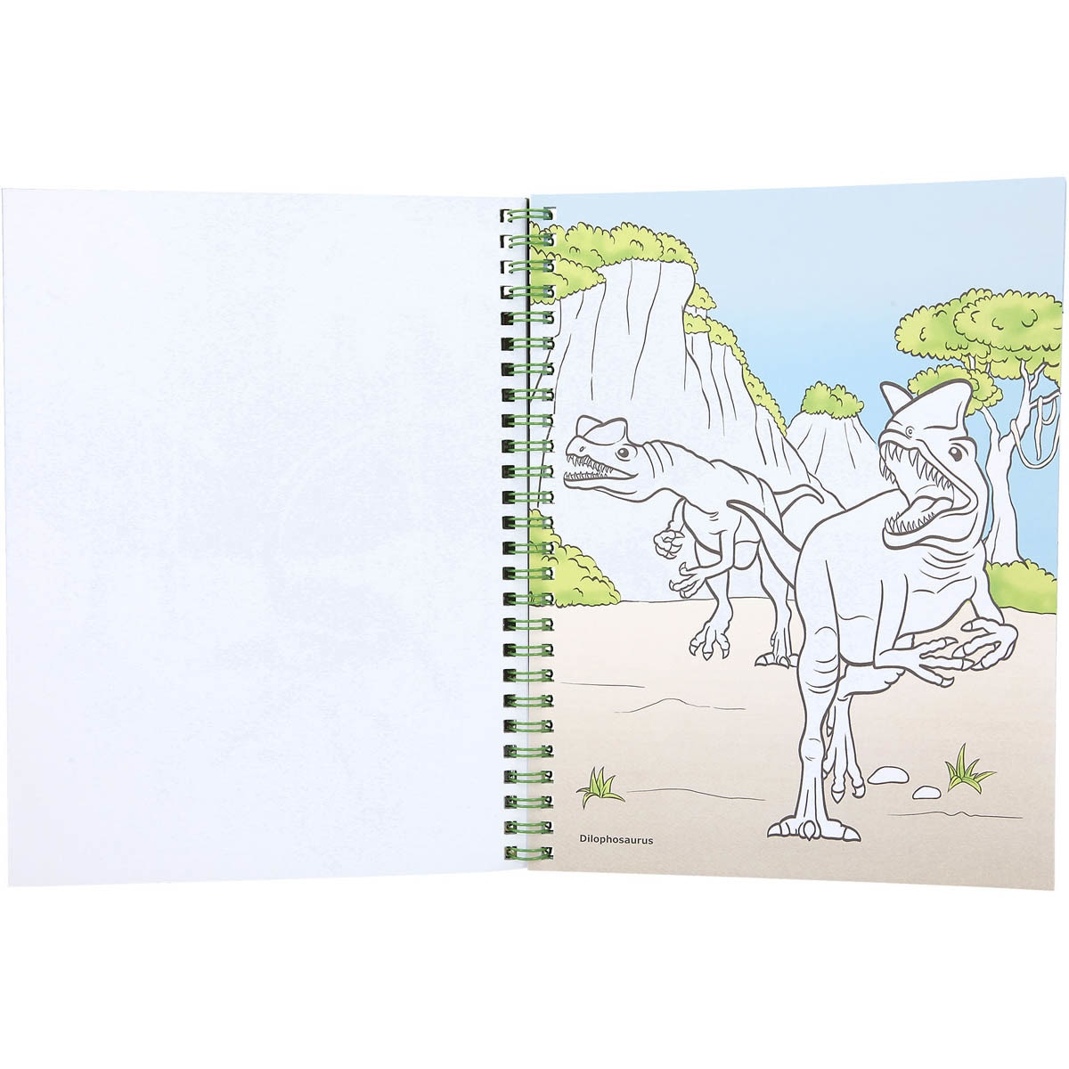 Libro colorear con colores Dino World Depesche 5