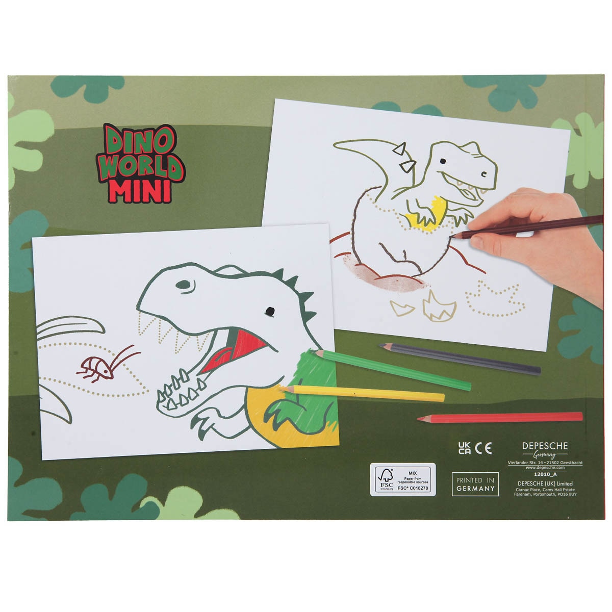 Libro de colorear por puntos Dino World Depesche 5