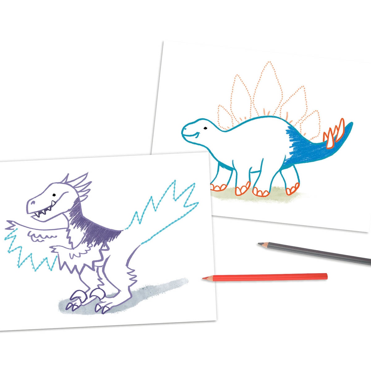 Libro de colorear por puntos Dino World Depesche 4