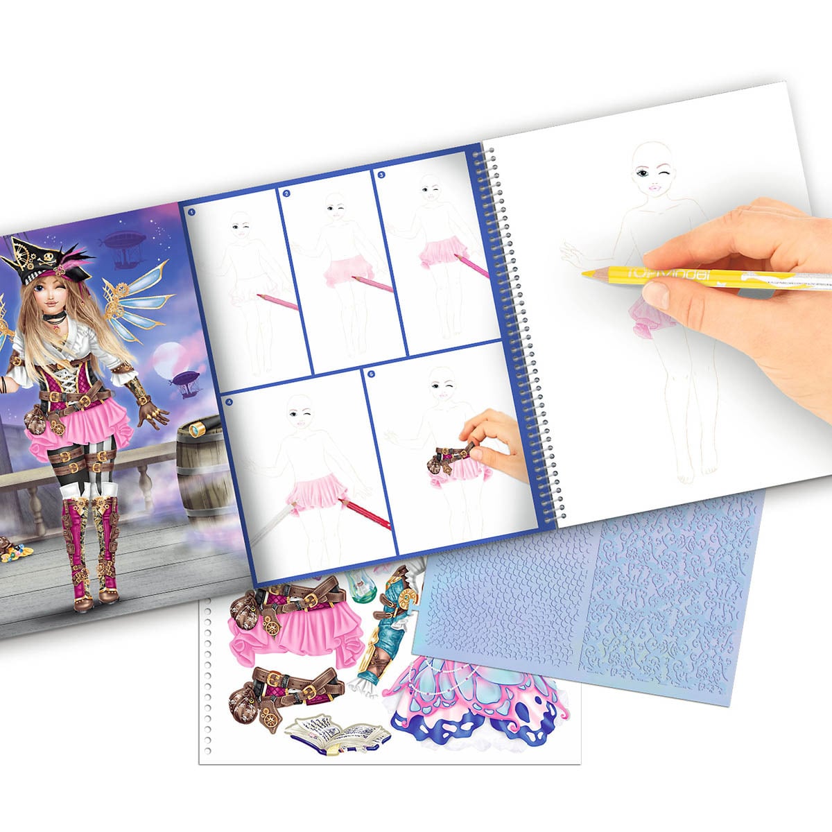 Libro colorear y pegatinas TOPModel Depesche 6
