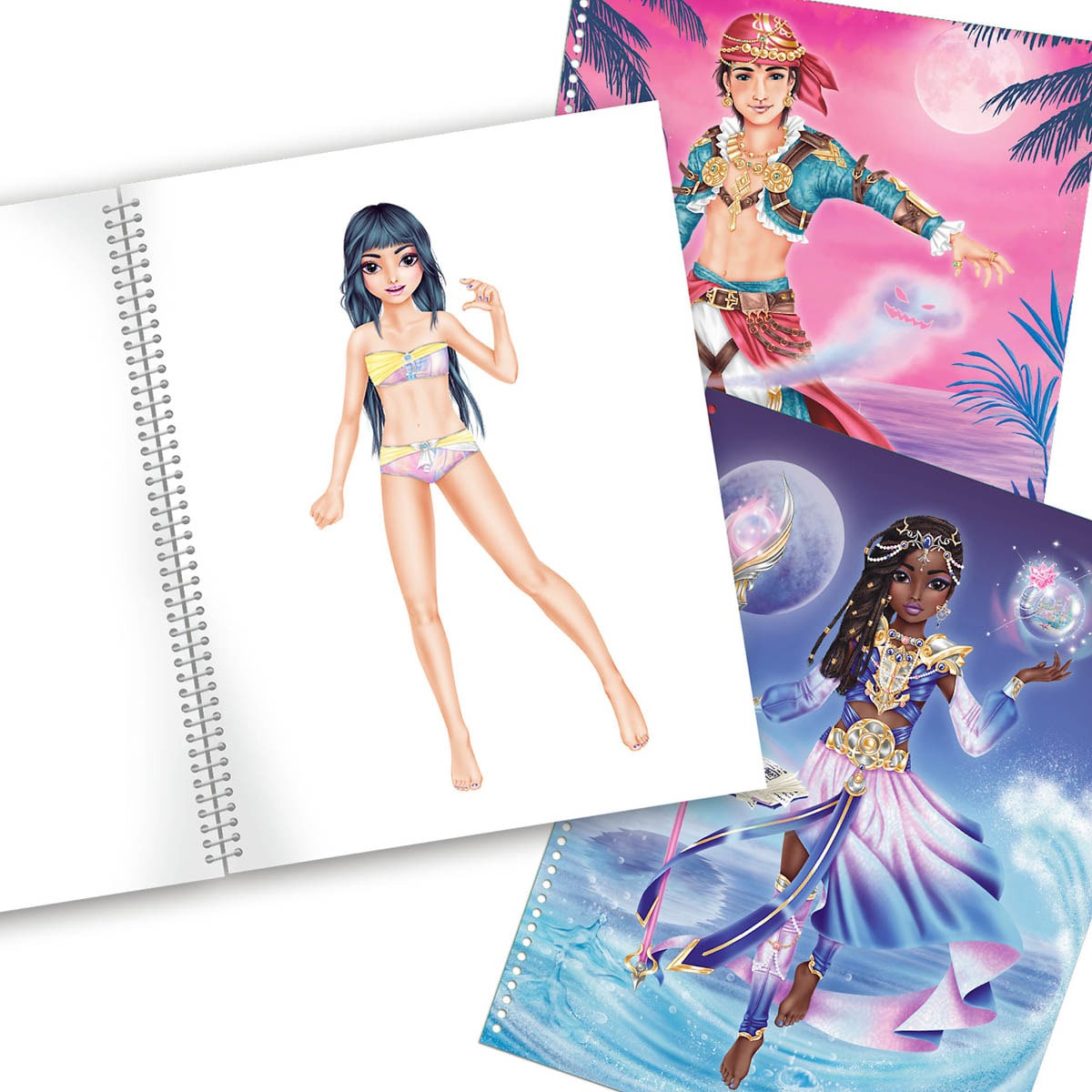 Libro colorear y pegatinas TOPModel Depesche 5
