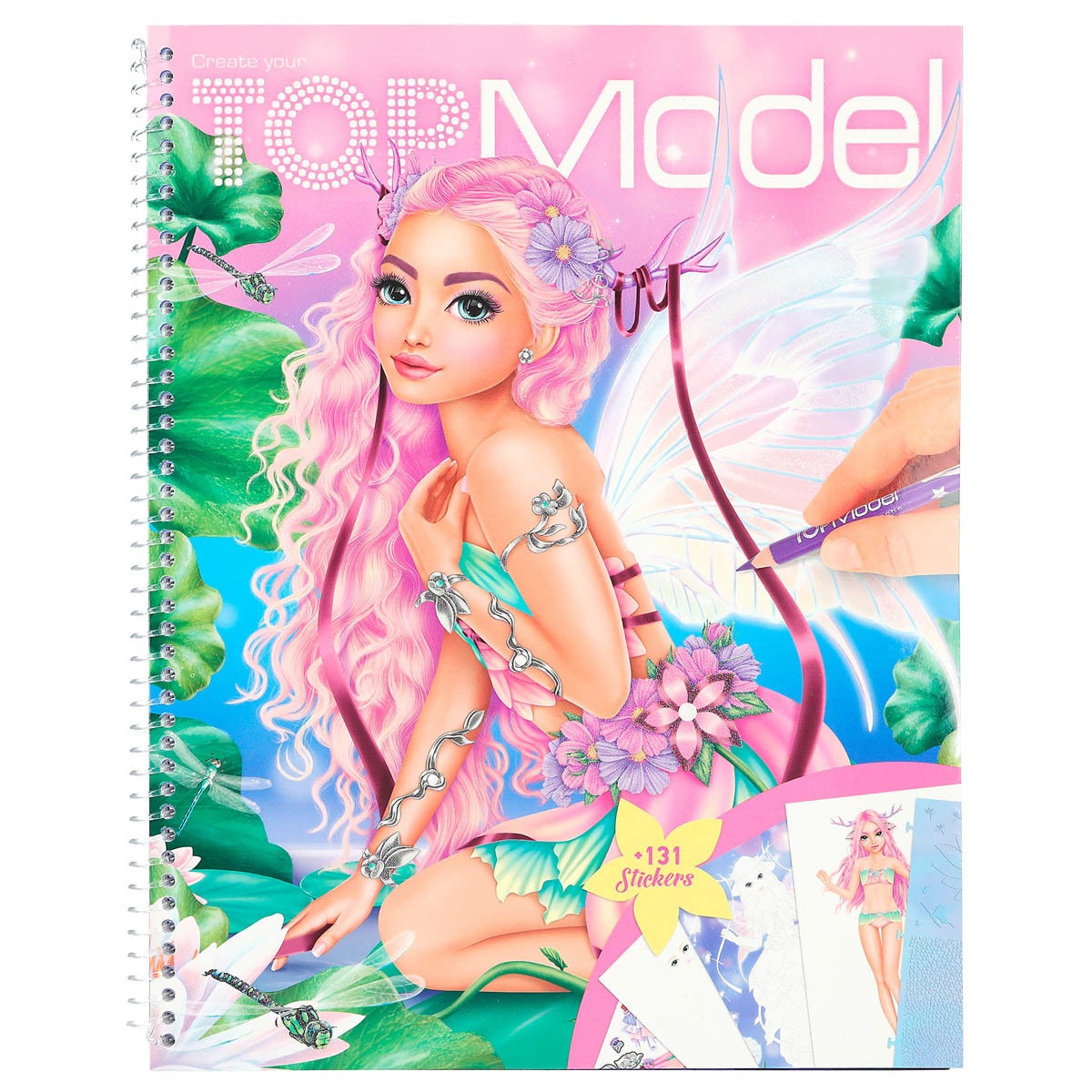 Libro colorear y pegatinas TOPModel Depesche 2