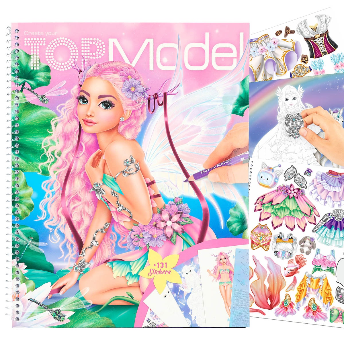Libro colorear y pegatinas TOPModel Depesche 1