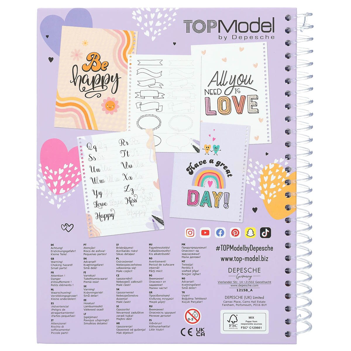 Set de hand lettering TOPModel Depesche 7