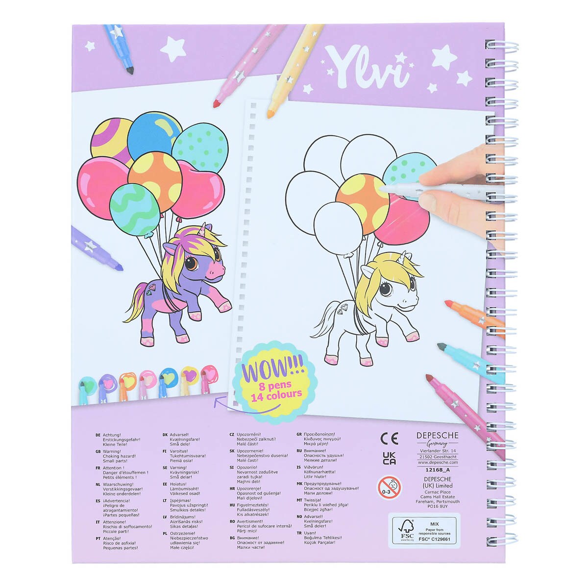 Libro colorear con colores Ylvi Depesche 8