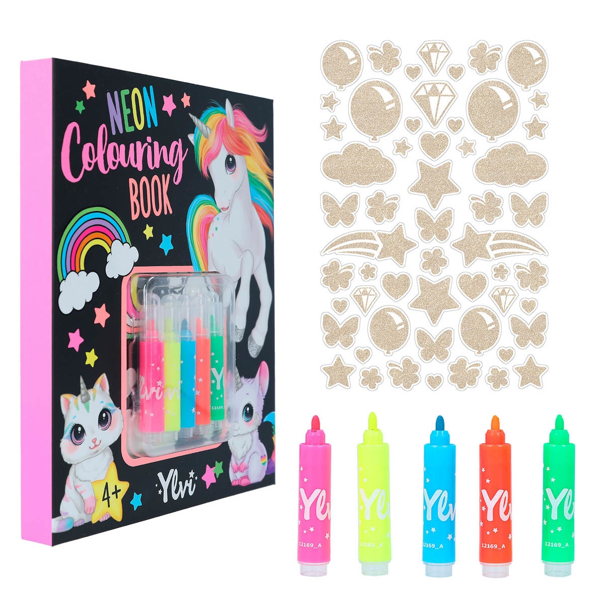 Set libro de colorear neón Ylvi Depesche 3