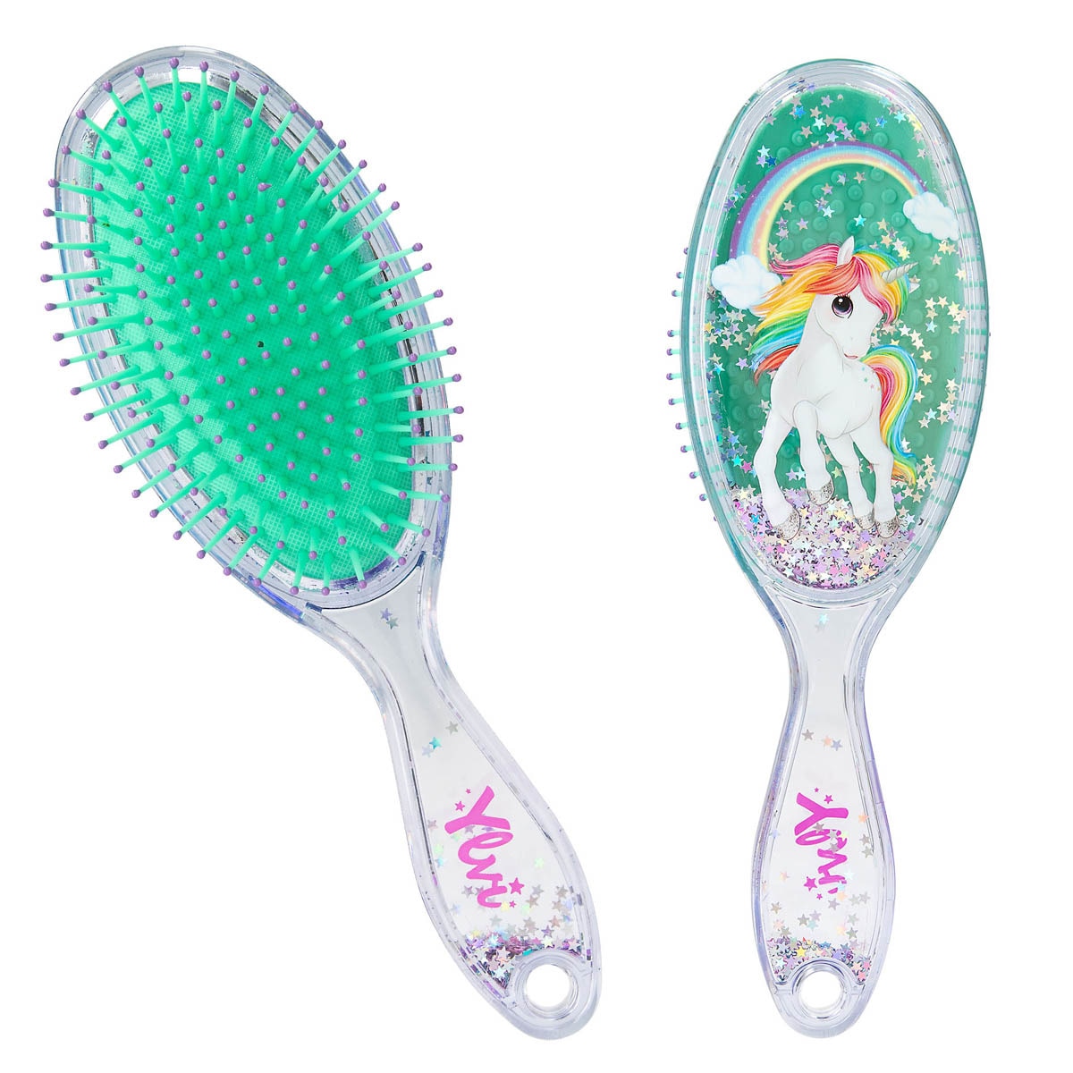 Cepillo de pelo con confeti Ylvi surtidos Depesche 3
