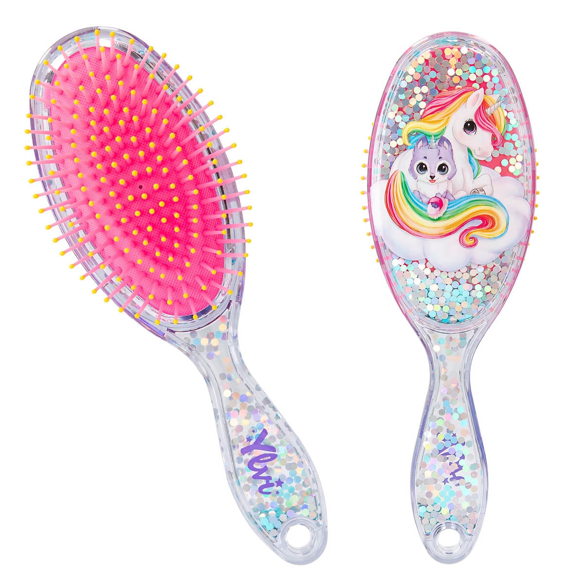 Cepillo de pelo con confeti Ylvi surtidos Depesche 4