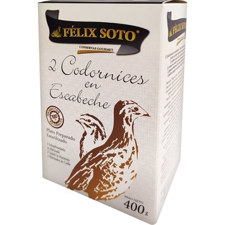 codornices en escabeche 2 unidades lata 400 g - Felix Soto
