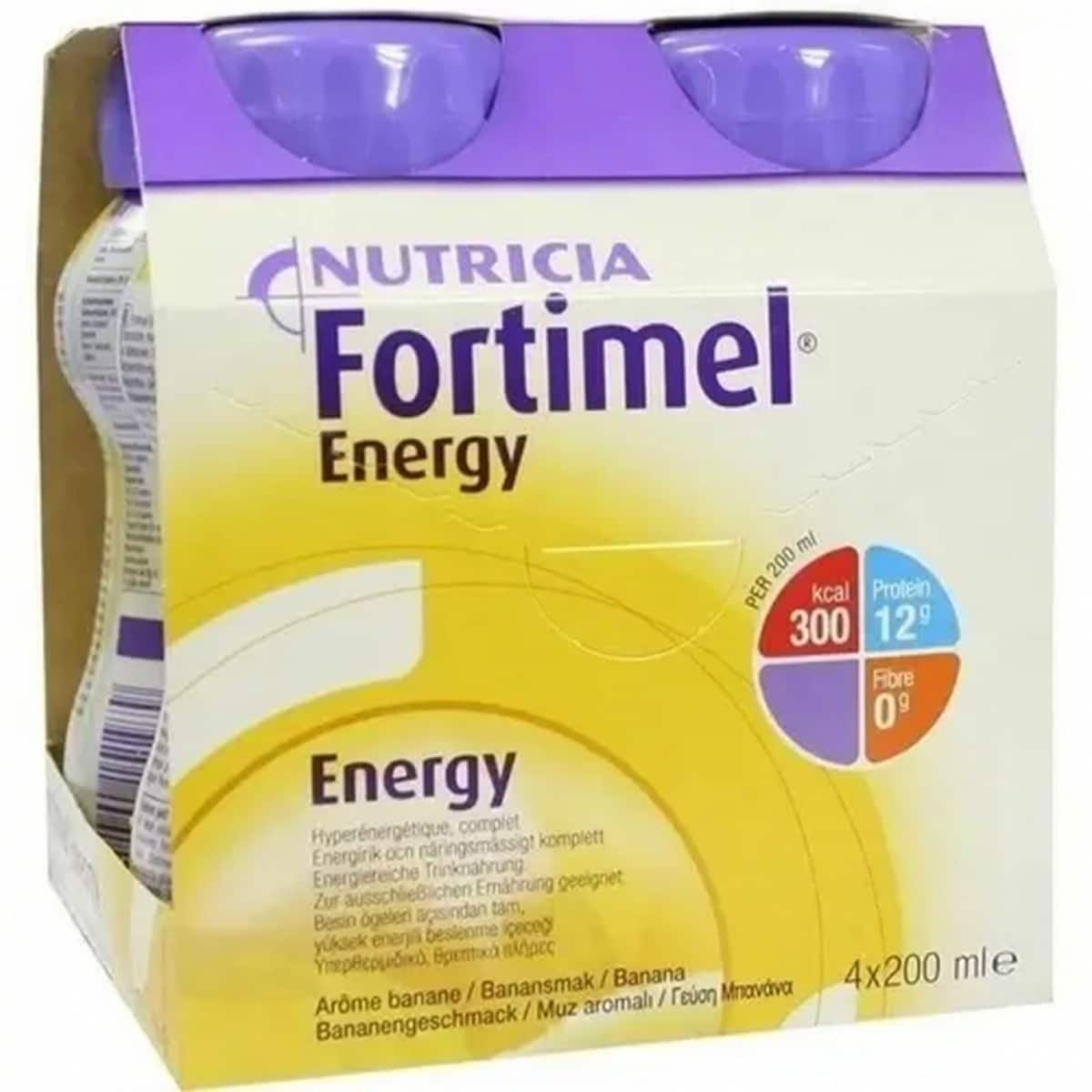 Suplemento Alimentar Nutricional Fortimel Energy Banana - 4x200 ml 1