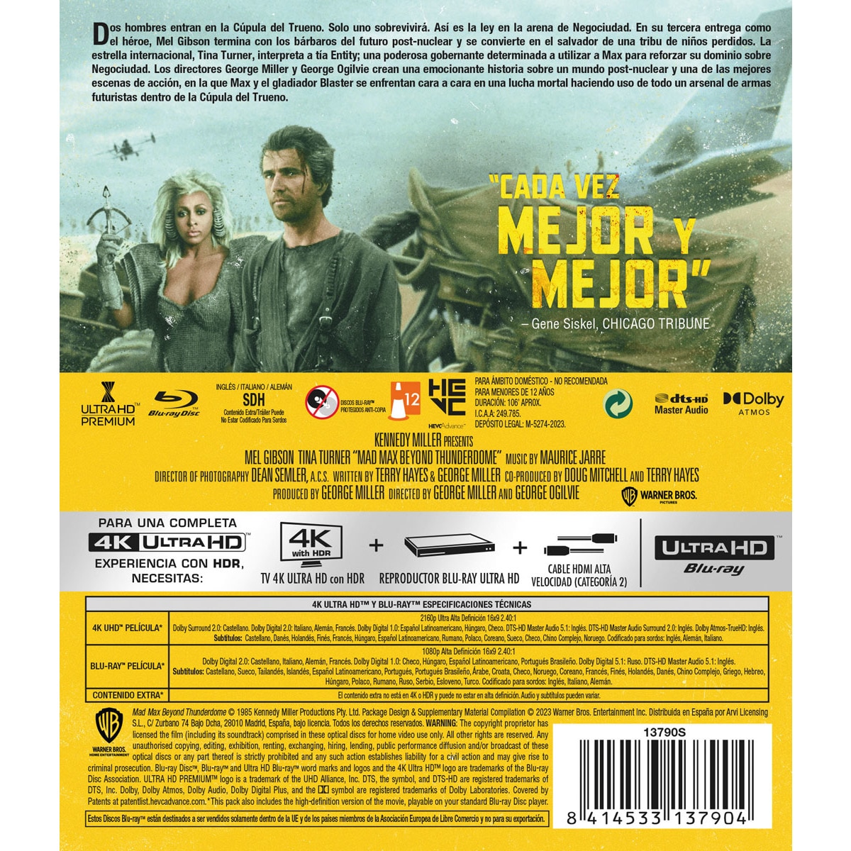 Mad Max 3: Más allá de la cúpula del trueno (4K Ultra HD + Blu-Ray) 2