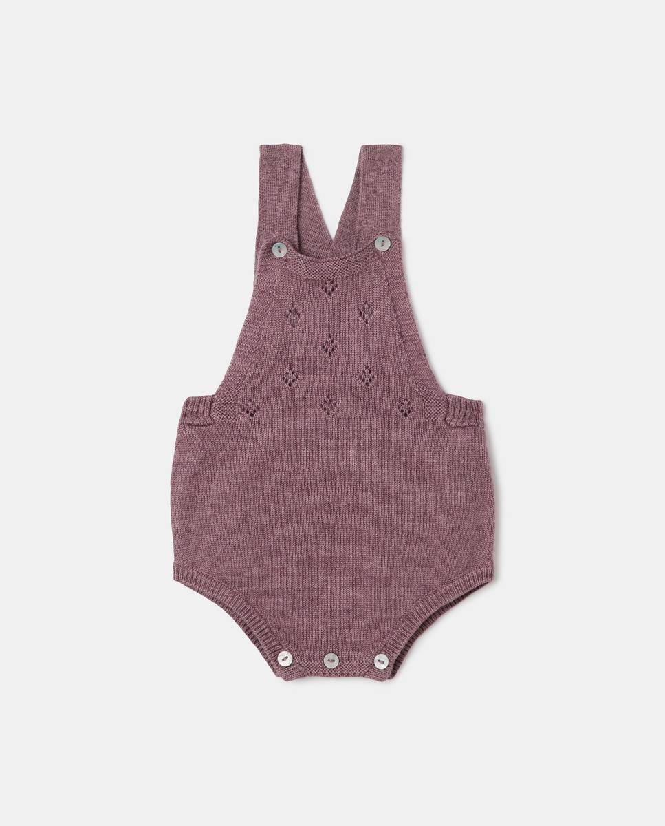 Barboteuse unie à bretelles