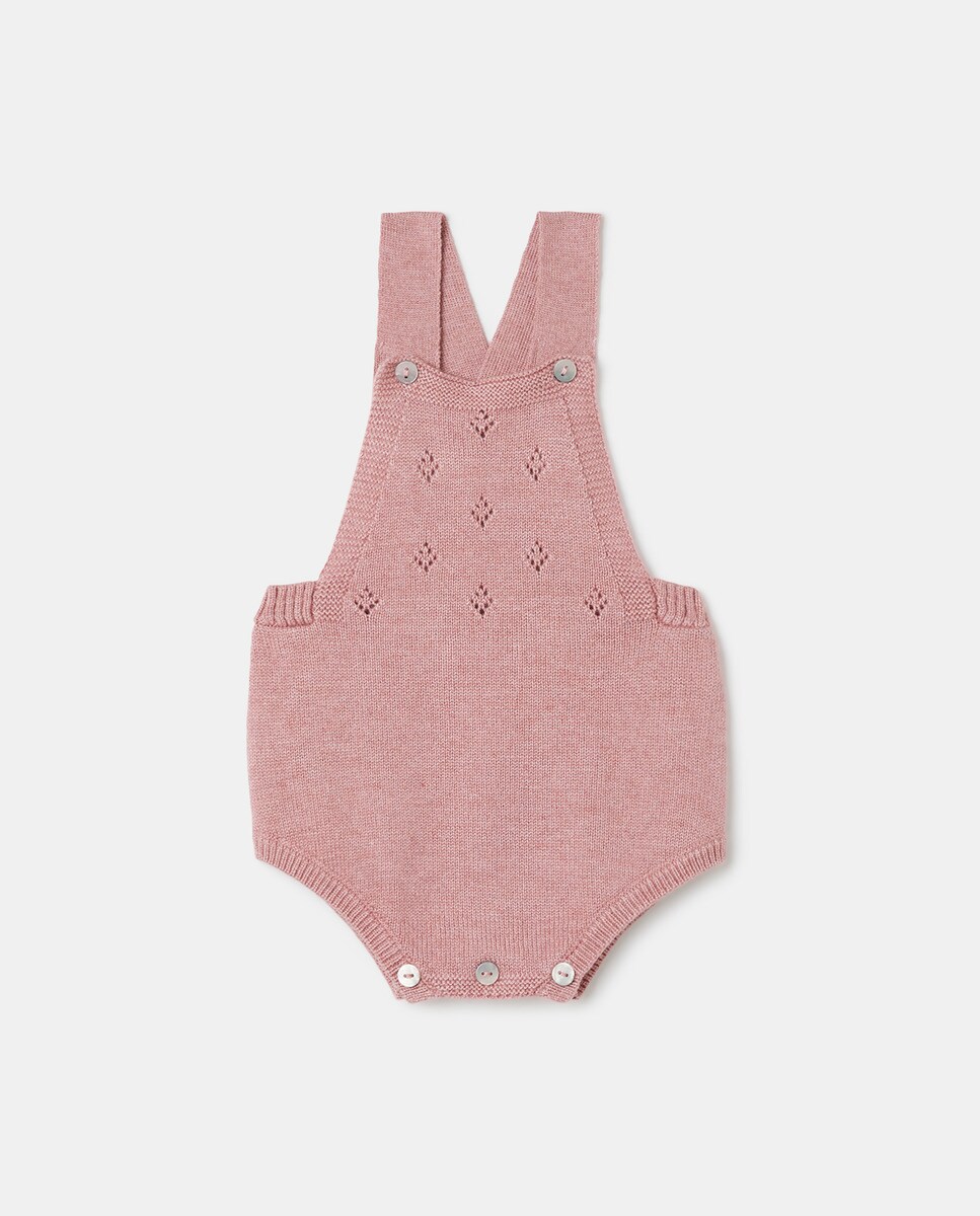 Barboteuse unie à bretelles